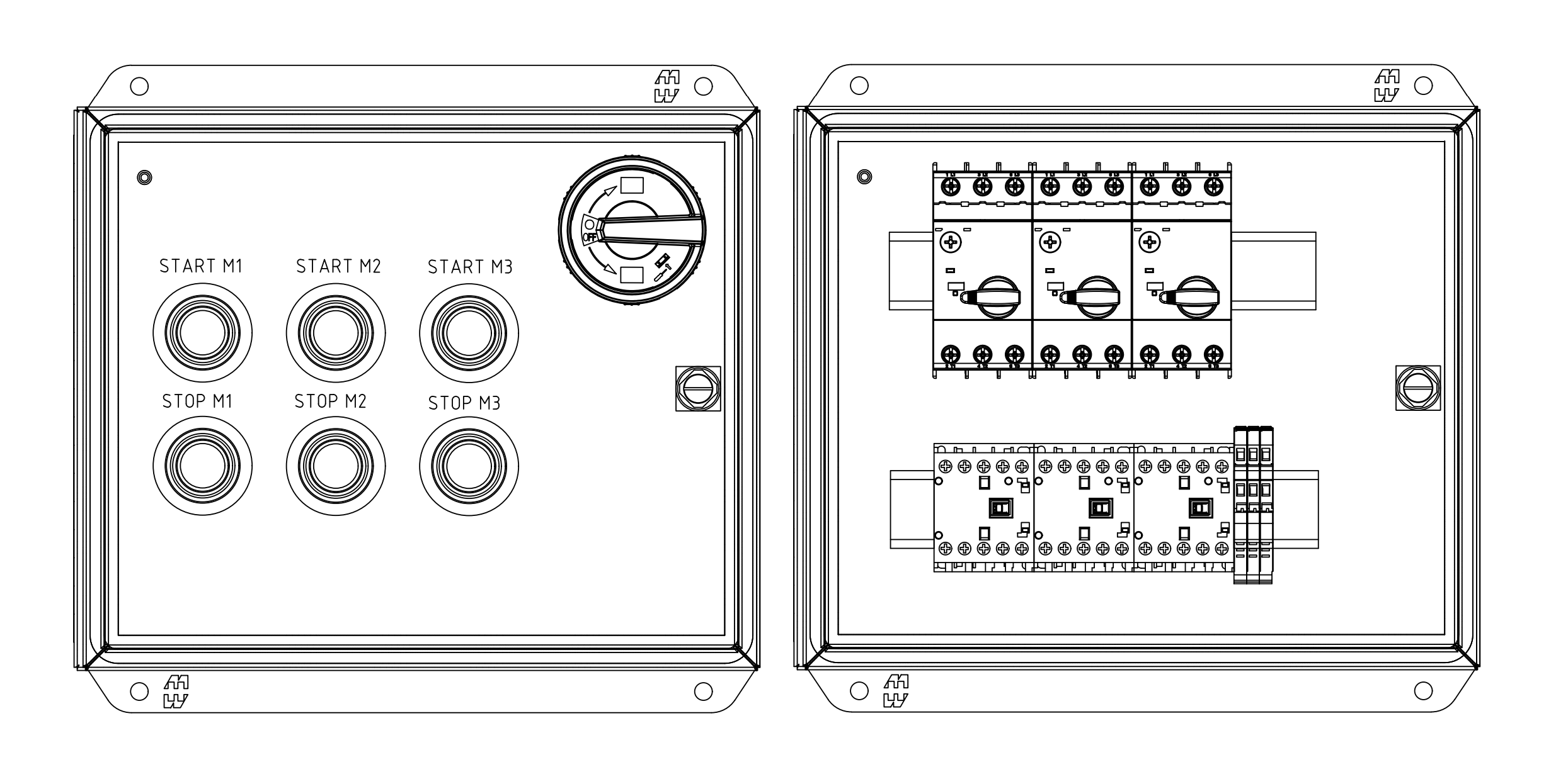 Motor On/Off Control Panel